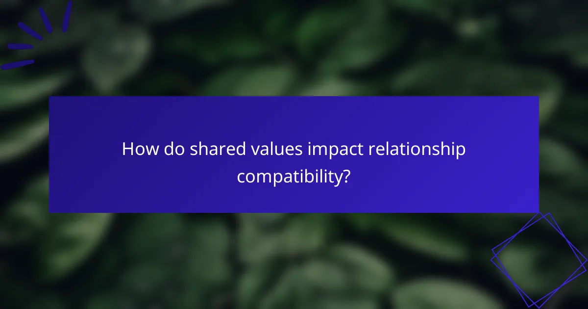 How do shared values impact relationship compatibility?