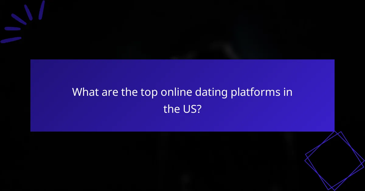What are the top online dating platforms in the US?